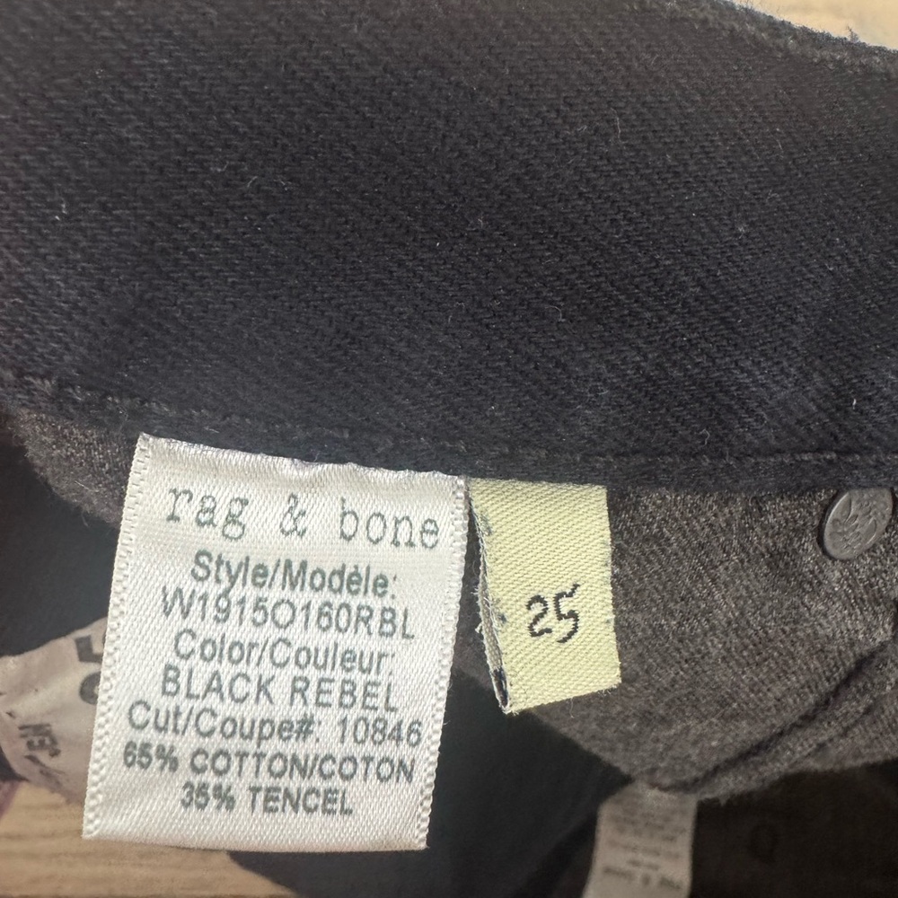 rag & bone Black Distressed Jean Shorts - Picture 6 of 6